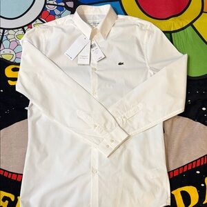 Lacoste Men's Elegant White Dress Shirt